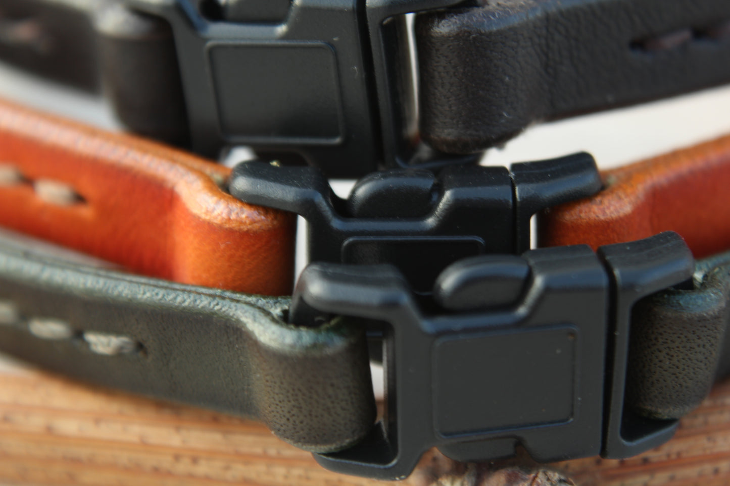 House Leather Dog Collar, Quick-Release Buckle, Personalized ID Tag