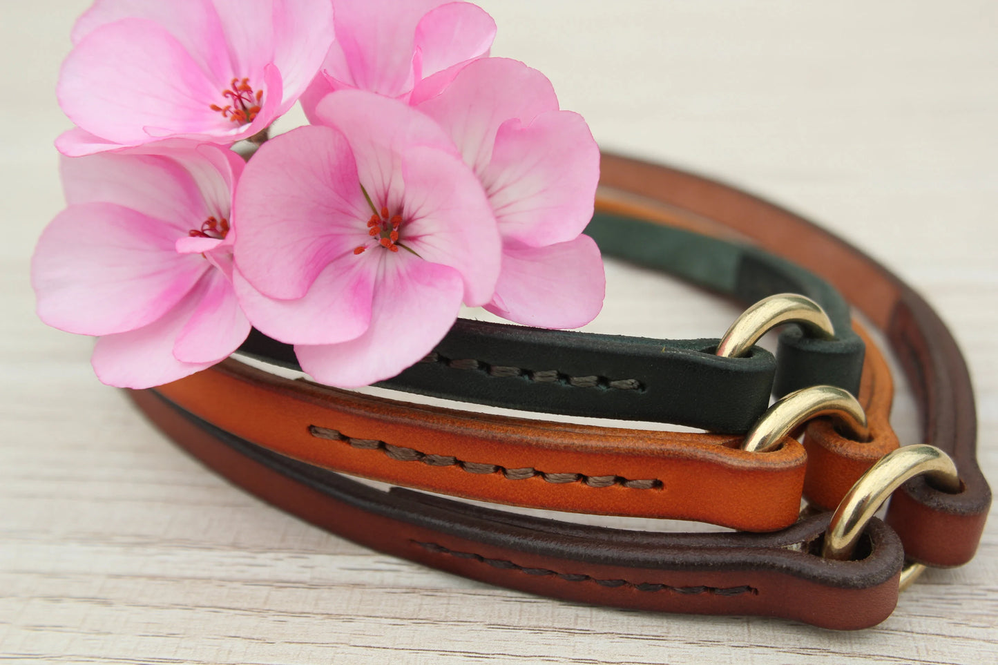 House Leather Dog Collar, Personalized ID Tag Collar