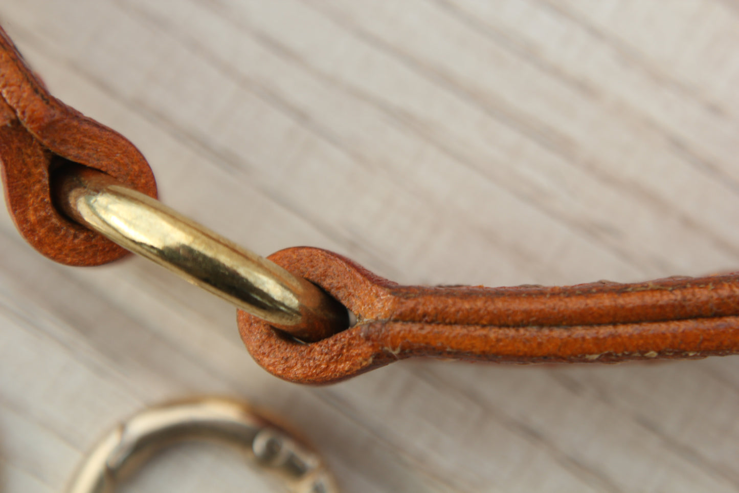Personalized  Leather House Dog Collar with Hand-Stamped Brass Tag