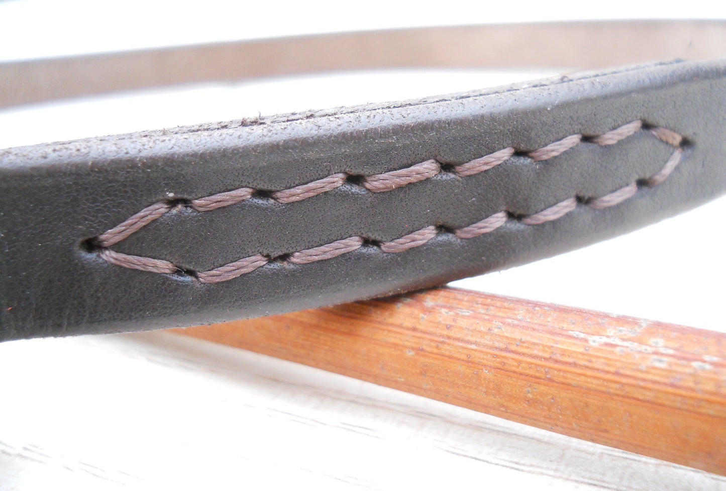 Dark Brown Leather House Collar – Personalized Dog Collar with ID Tag, Gift for Dogs