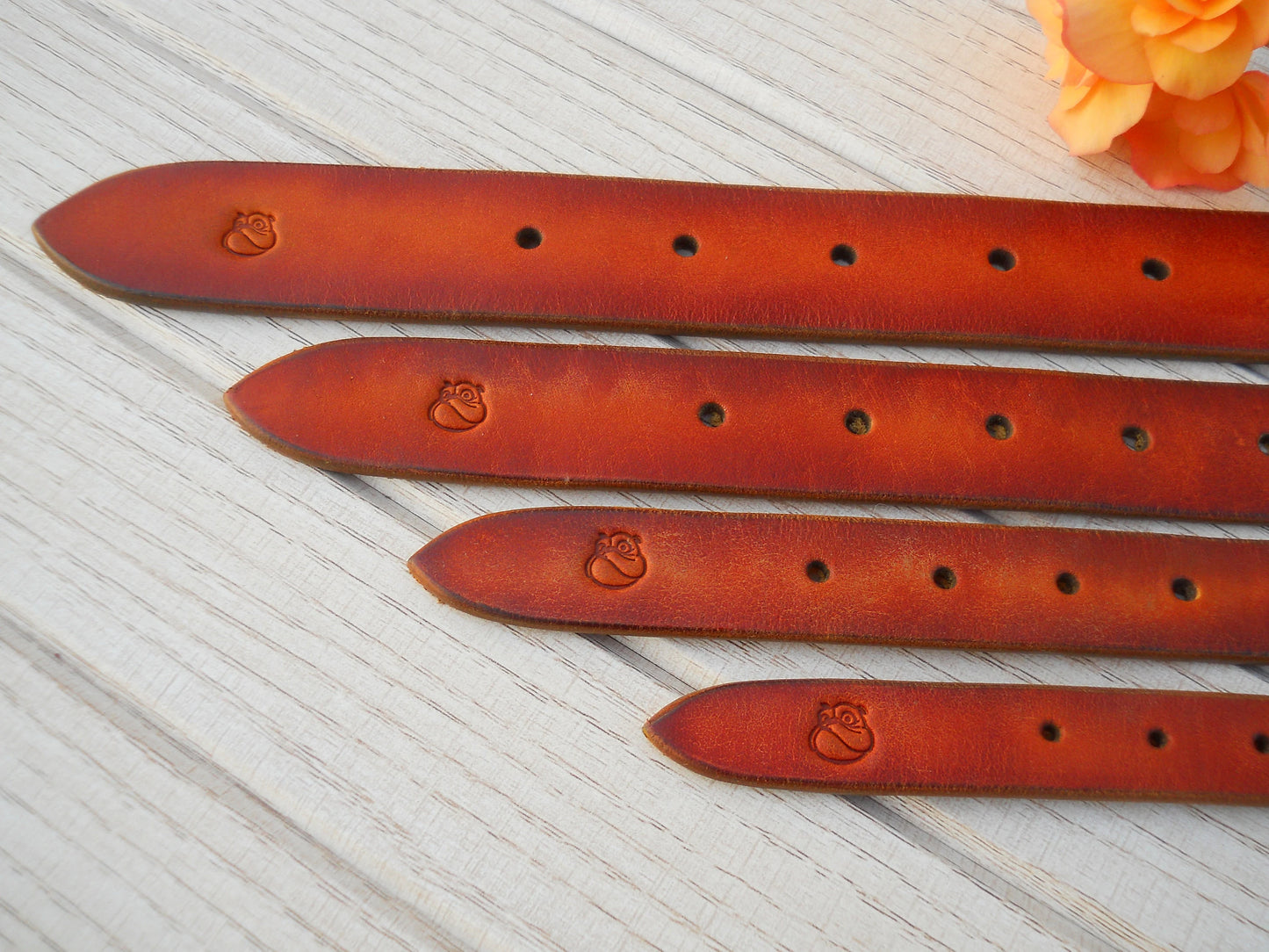 Leather Dog Collar Vintage Look, Personalized Pet Gift