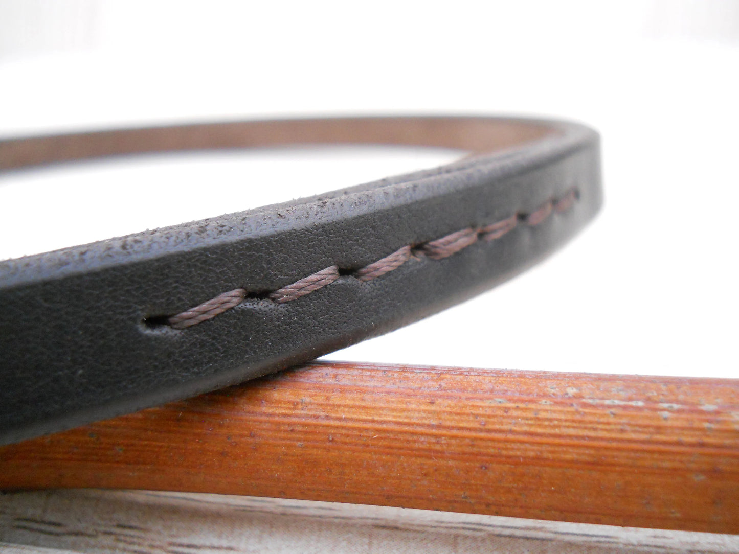 Dark Brown Leather House Collar – Personalized Dog Collar with ID Tag, Gift for Dogs