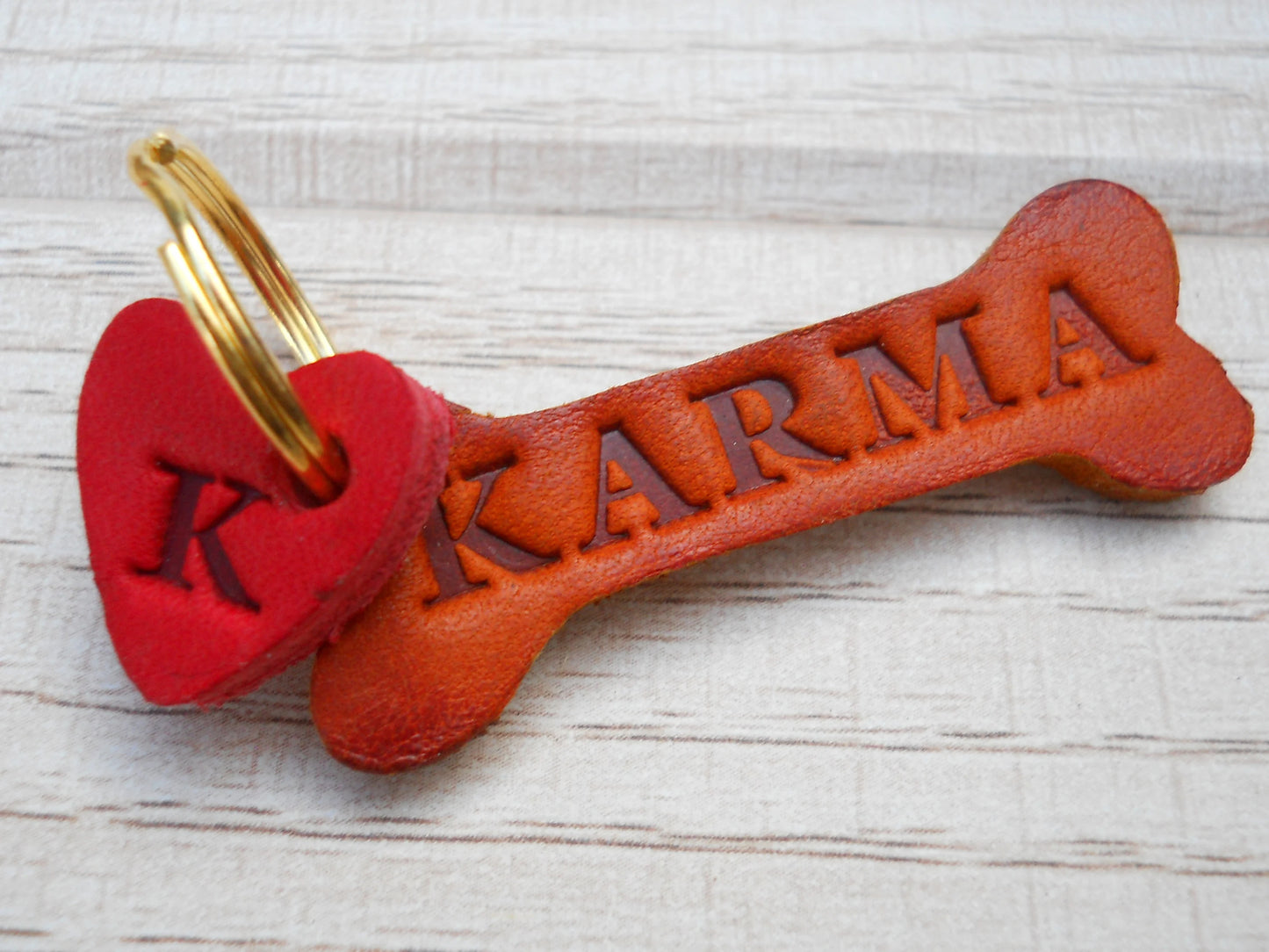 Leather Dog ID Tag Set – Custom Engraved Identification Tag with Dog Name