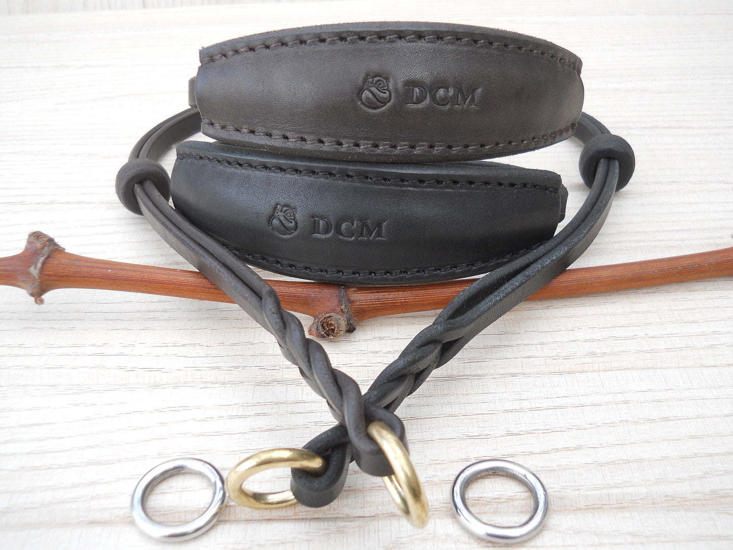 Leather Dog Show Collar, Exhibition Ring Collar, Elegant Collar for Dog Show