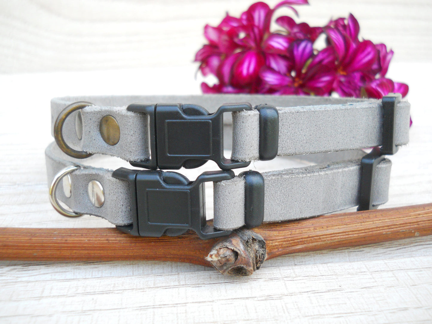 Breakaway Leather Cat Collar, Personalized Gift