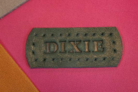 Personalized Leather Patches Set (3 pcs) – Custom Hot-Stamped Tags for Pet Clothes