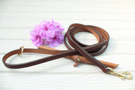 Personalized Leather Dog Leash, Long and Strong for All Dogs